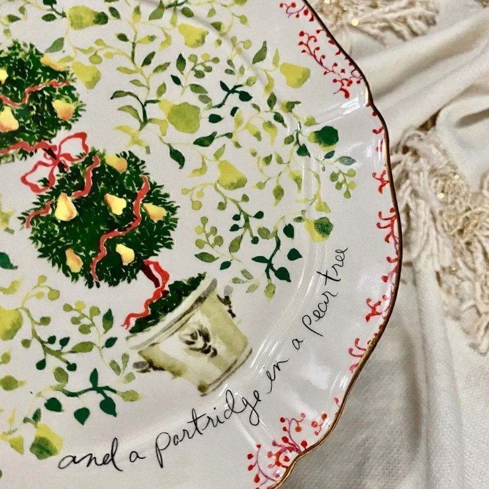 ANTHROPOLOGIE 12 Days Partridge Pear Tree Plate - Picture 5 of 10